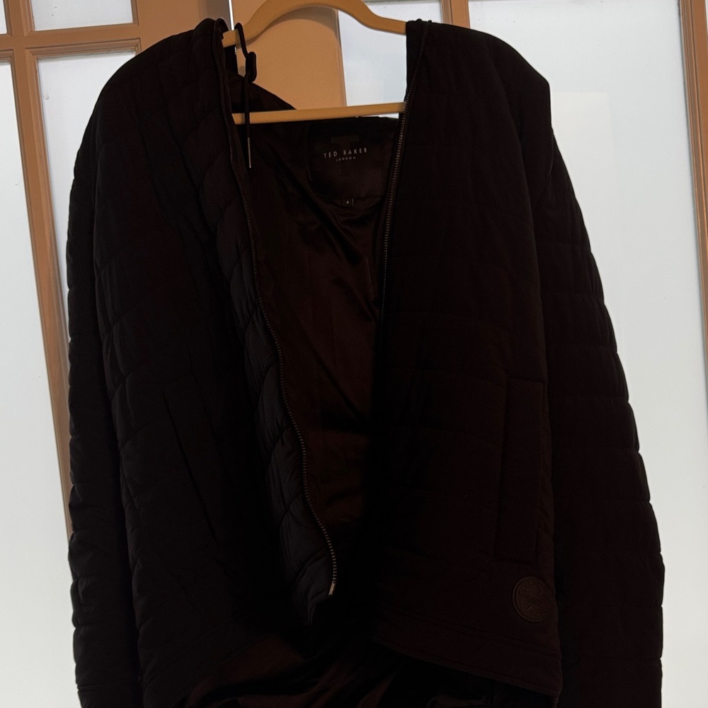 Ted Baker Black Quilted Hooded Puffer Jacket